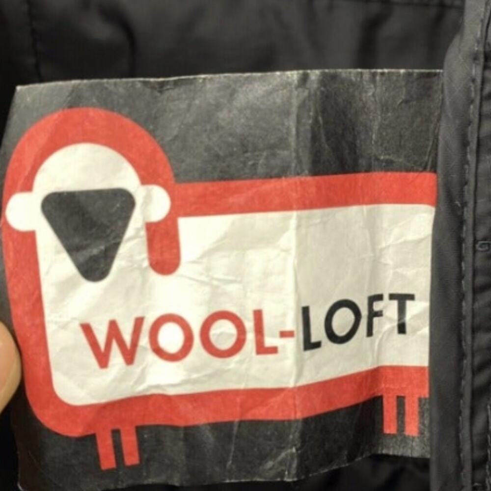 Woolrich Women's Quilted Jacket Black Lightweight Wool-Loft w/ Hood-Size-Medium - Picture 5 of 7